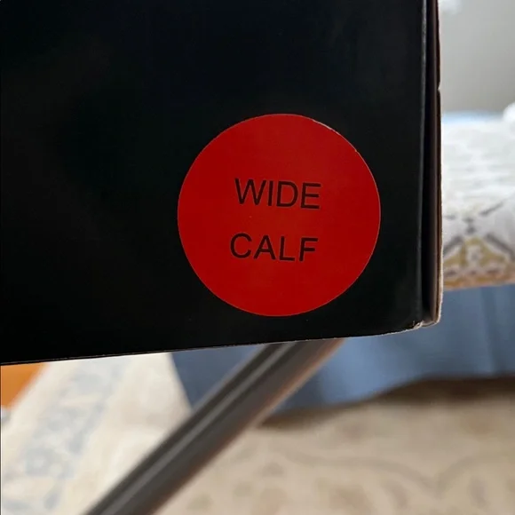 NWT Ralph Lauren Margarite Black Leather 1" Heel Riding Boots Size 9.5 wide calf - Picture 11 of 16